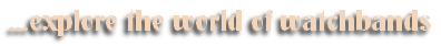 ...explore the world of watchbands